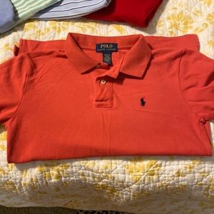 Coral polo shirt